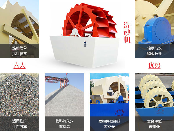時(shí)產(chǎn)100噸的輪斗洗砂機(jī)生產(chǎn)優(yōu)勢(shì)