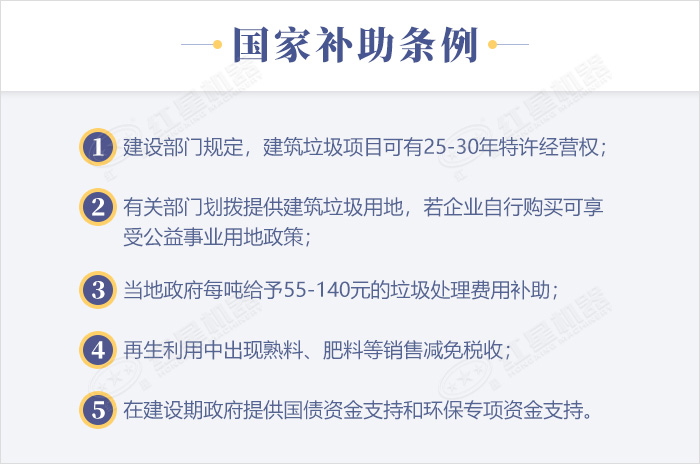 國家對(duì)建筑垃圾資源再利用操作的政策支持